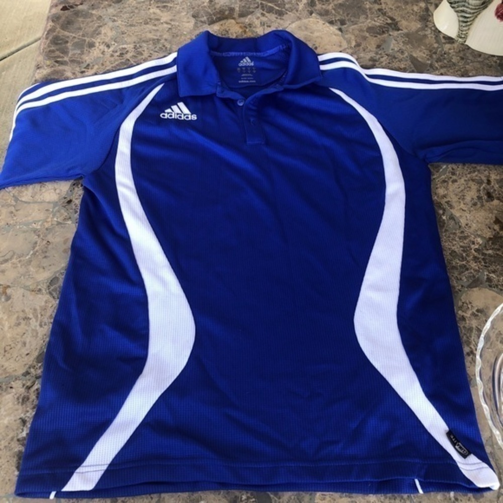 Training Jersey Football Shirt Adidas Trikot Mens S blue and white